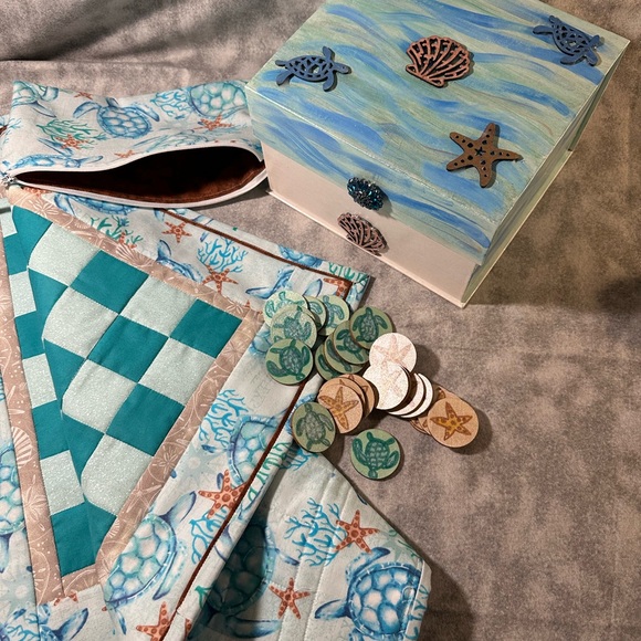 NEW Checkerboard Set Quilted and Handmade - Picture 2 of 5